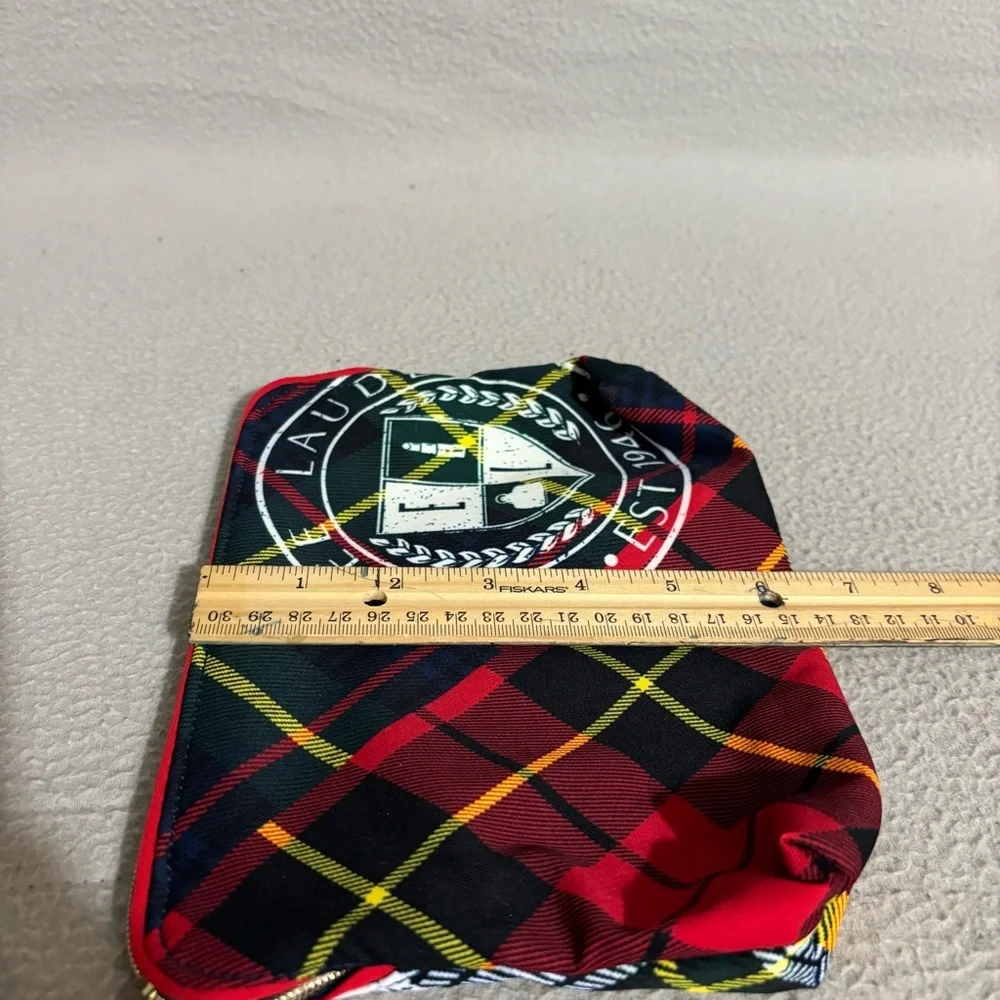 Estee Lauder Tartan Plaid Cosmetic Pouch Make-up Bag